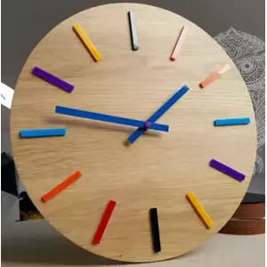 ModernClock Nástenné hodiny Colorfull hnedé