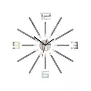 ModernClock 3D nalepovacie hodiny Sheren sivé