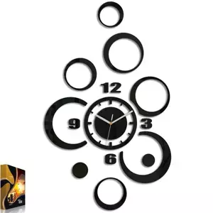ModernClock 3D nalepovacie hodiny ALLADYN čierne