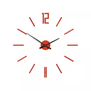 ModernClock 3D nalepovacie hodiny Carlo červené