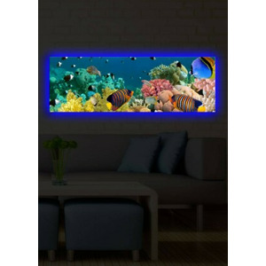 Hanah Home Obraz s LED osvetlením Shining Sea 90x30 cm