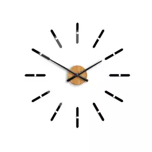 ModernClock 3D nalepovacie hodiny Sonne čierne