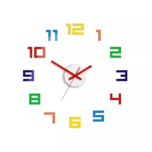 ModernClock 3D nalepovacie hodiny Digit farebné