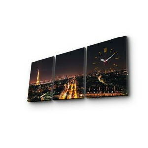 Hanah Home Nástenné hodiny Paríž 96x40 cm viacfarebné