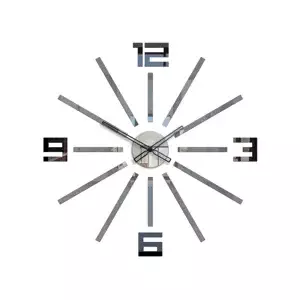 ModernClock 3D nalepovacie hodiny Briliant sivé