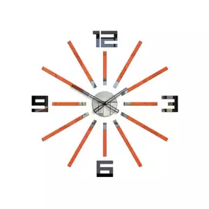 ModernClock 3D nalepovacie hodiny Briliant oranžové