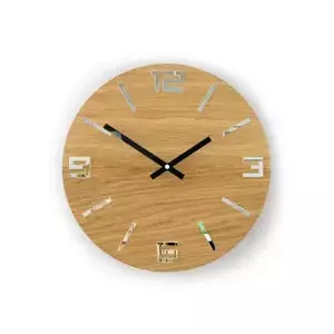 ModernClock Nástenné hodiny Arabic hnedo-zrkadlové