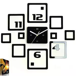 ModernClock 3D nalepovacie hodiny Otto čierne