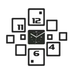 ModernClock 3D nalepovacie hodiny Otto wenge