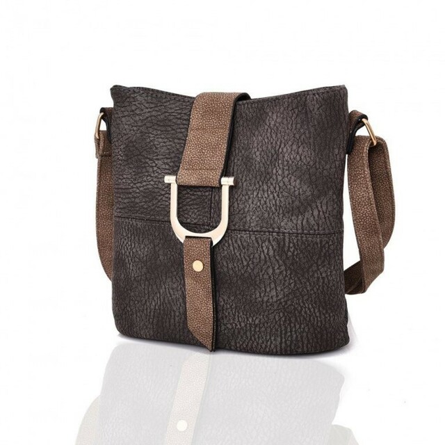 Kabelka Angela crossbody - hnědá - hnědá
