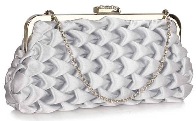 Psaníčko Fashion Satin - stříbrné