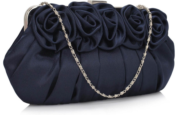 Psaníčko Fashion Satin Rose - modré - modrá