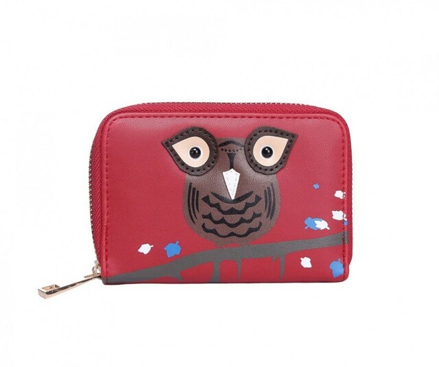 Peněženka Cute Owls - červená