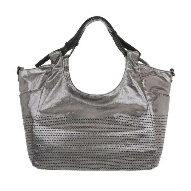 Kabelka DUDLIN Metallic Shopper - stříbrná stříbrná