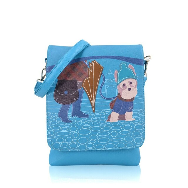 Kabelka Little Dog crossbody - modré