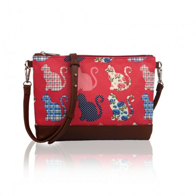 Kabelka Small Crossbody Cat Mania - růžová - růžová