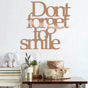 ASIR Nástěnná dekorace kov DONT FORGET TO SMILE 70 x 67 cm