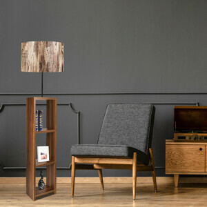 ASIR Stojací lampa AYD-1798 hnědá béžová