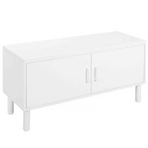 VASAGLE Botník nízký uzavíratelný bílý 110 x 35 cm