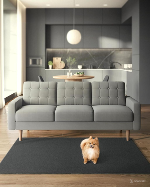 SONGMICS Protiskluzový koberec DARVIN 120 x 170 cm tmavě šedý