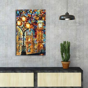 ASIR Obraz na plátně BAREVNÝ REJ V LONDÝNĚ 45 x 70 cm