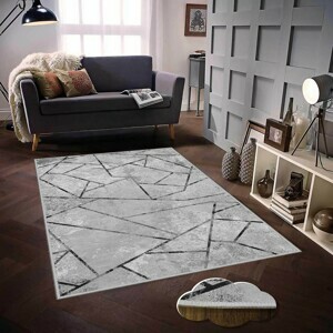 ASIR Koberec (160 x 230) EEXFAB825 šedý geometrický vzor