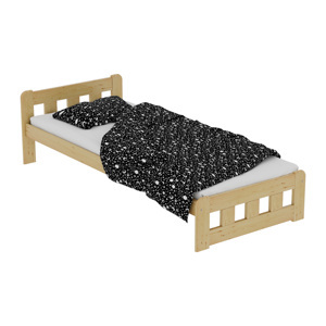 Maxi Zvýšená postel z masivu Nikola 80 x 200 cm - barva Borovice