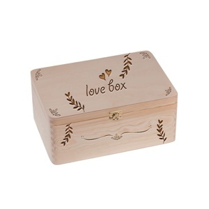 FK Dřevěná krabička LOVEBOX - 30x20x14 cm, Přírodní