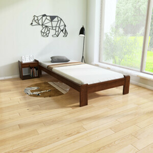 Maxi Postel z masivu Adam 90 x 200 cm - barva Dub + matrace Relax ROŠT ZDARMA