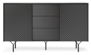 PSK Komoda ROBERT 2D, Černá 144 cm