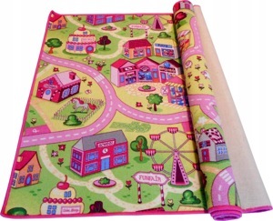 WI Dětský koberec 120 x 160 cm - Růžové městečko 03