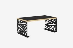 ARK Konferenční stolek GOD, Černá/Zlatá 110 cm
