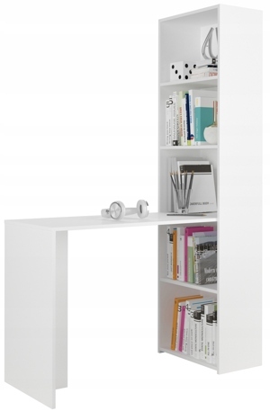MBN Počítačový stůl s knihovnou MODERN B50 125 cm - Bílý