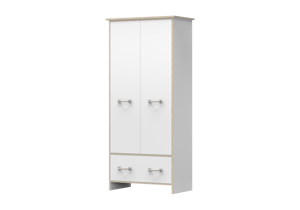 IDZ Šatní skříň KOSMO 2D1S 06, 90 cm Bílá/Dub Sonoma