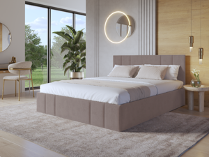 Eka Čalouněná postel SAMANTA 160x200 cm Barva látky Trinity: (2328) Tmavá zelená