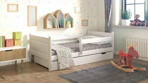 STA Dětská postel 160x80 cm Daduš + šuplík + matrace - bílá ROŠT ZDARMA