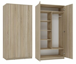 TPS Šatní skříň SD-90 cm - Dub sonoma