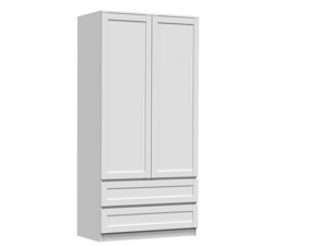 TPS Šatní skříň PAFOS SS-90 cm - Bílý mat