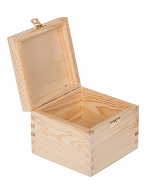 FK Dřevěná krabička - 14x14x11cm, Přírodní