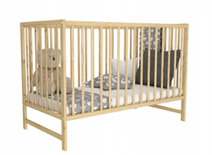 AS Dětská masivní buková postýlka Bobík 120 x 60 cm – Přírodní