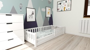 GRZ Dětská postel MONTESSORI 180 x 80 cm, Bílá ROŠT V CENĚ