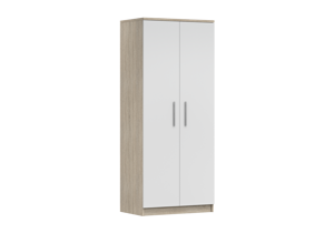 IDZ Šatní skříň OMEGA III 2D 06, 80 cm Dub Sonoma/Bílá