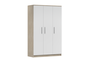 IDZ Šatní skříň OMEGA III 3D 19, 120 cm Dub Sonoma/Bílá