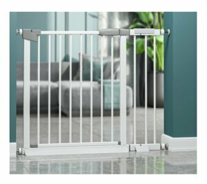 Zábrana Pupyhou pro dveře/schody, Bílá Velikost otvoru pro zábranu: 90 - 97 cm