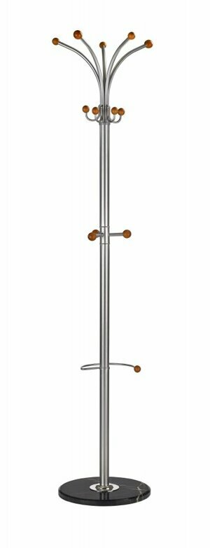 Stojanový věšák PANAMA - 180 cm, kov, dřevěné prvky, kámen