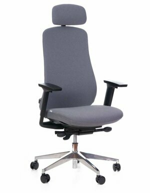 Kancelářská ergonomická židle Sego Terra — látka, více barev, nosnost 120 kg šedá
