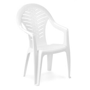 Zahradní židle SEA – plast, bílá