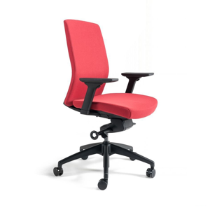 Kancelářská ergonomická židle BESTUHL J2 BP — více barev, bez podhlavníku Červená 202