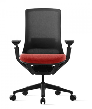 Kancelářská ergonomická židle ROLY BLACK - síťovina, více barev Červená