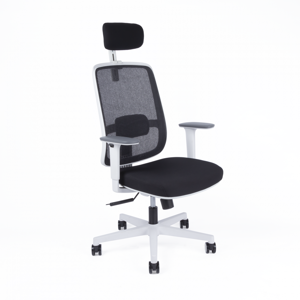 Kancelářská ergonomická židle CANTO W — černá / bílá